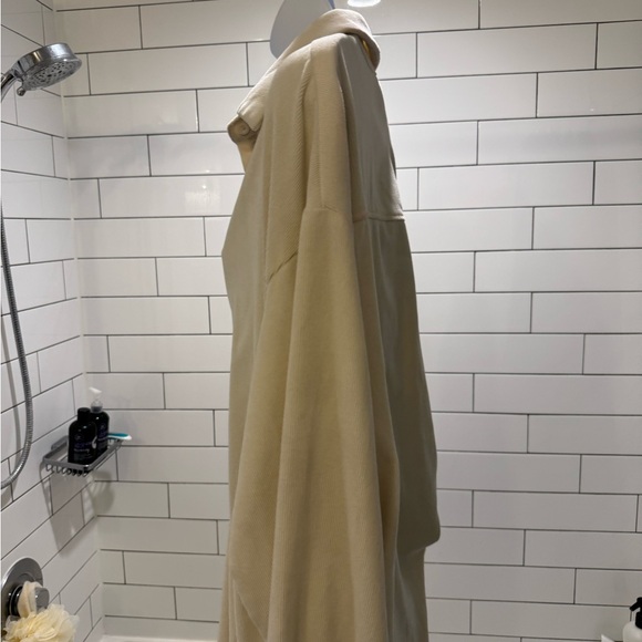 PrettyLittleThing Cream Button-Up Dress - Picture 2 of 3